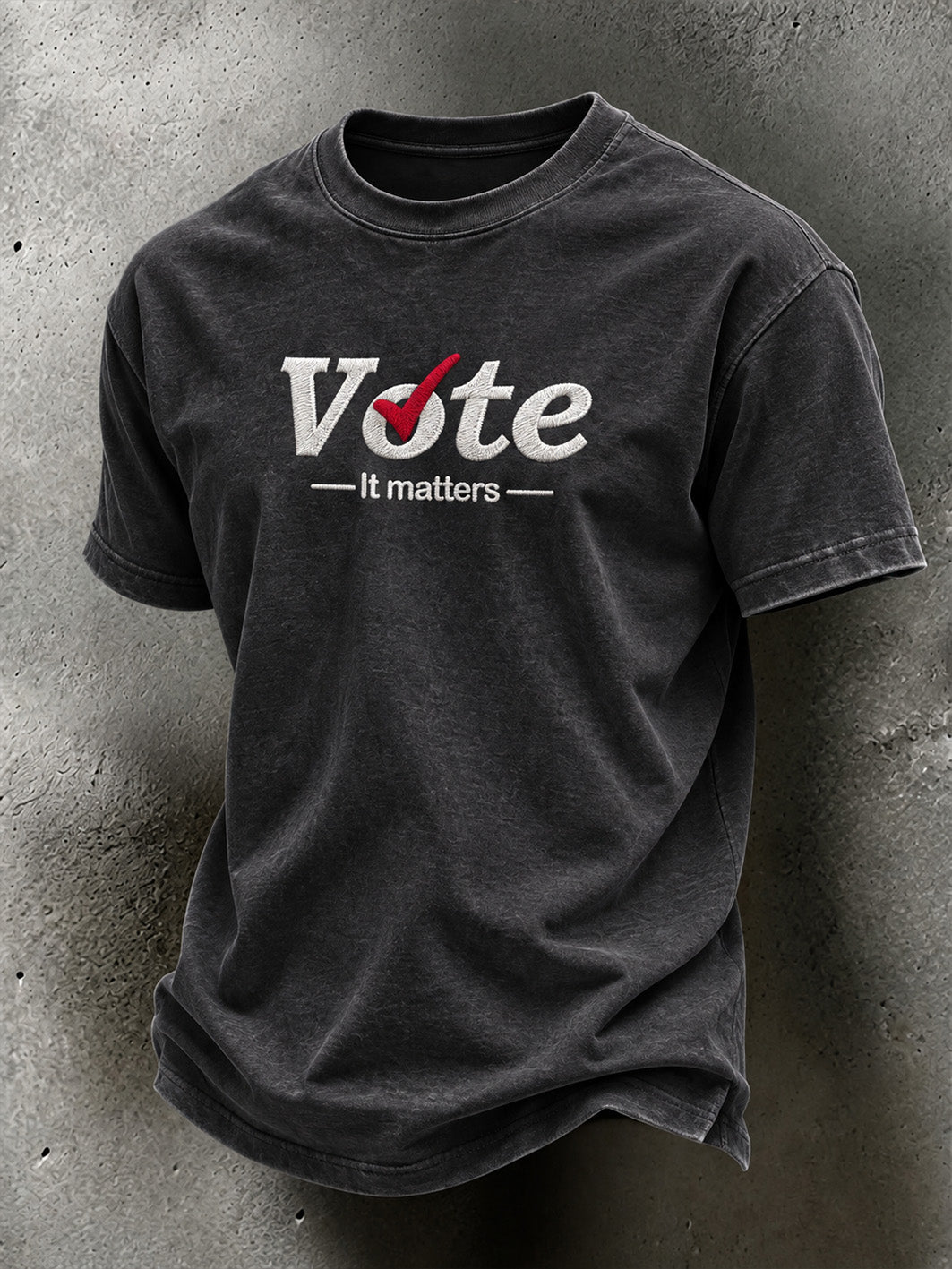 Men's VOTE pattern short sleeves t-shirt