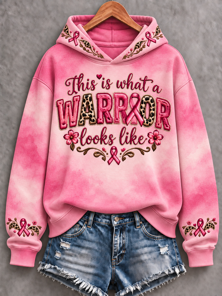 Women's Western-style breast cancer Printed Regular Sweatshirt