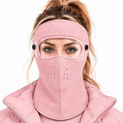 Winter Face Mask with Detachable Goggles, Windproof Thermal Fleece Lined Full Face Cover e🥽