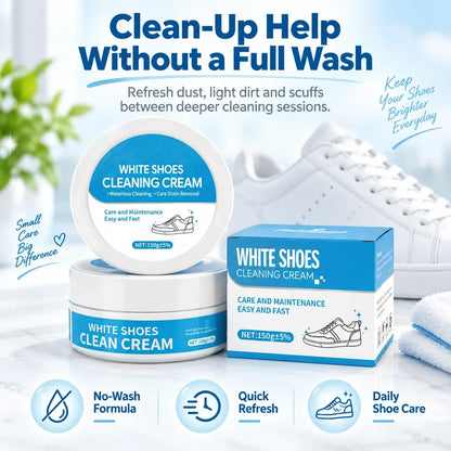 🔥Only $10.99 each!👟White Shoe Cleaning Cream | Waterless Stain Remover with Sponge