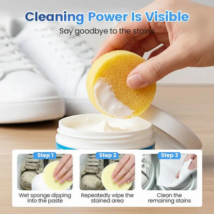 🔥Only $10.99 each!👟White Shoe Cleaning Cream | Waterless Stain Remover with Sponge