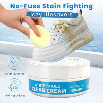 🔥Only $10.99 each!👟White Shoe Cleaning Cream | Waterless Stain Remover with Sponge