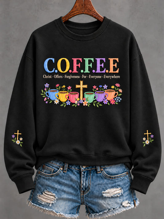 Women's Christian Christ Offers Forgiveness For Everyone Sweatshirt