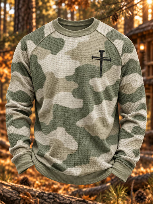 Men's Faith Printed Waffle Sweatshirt