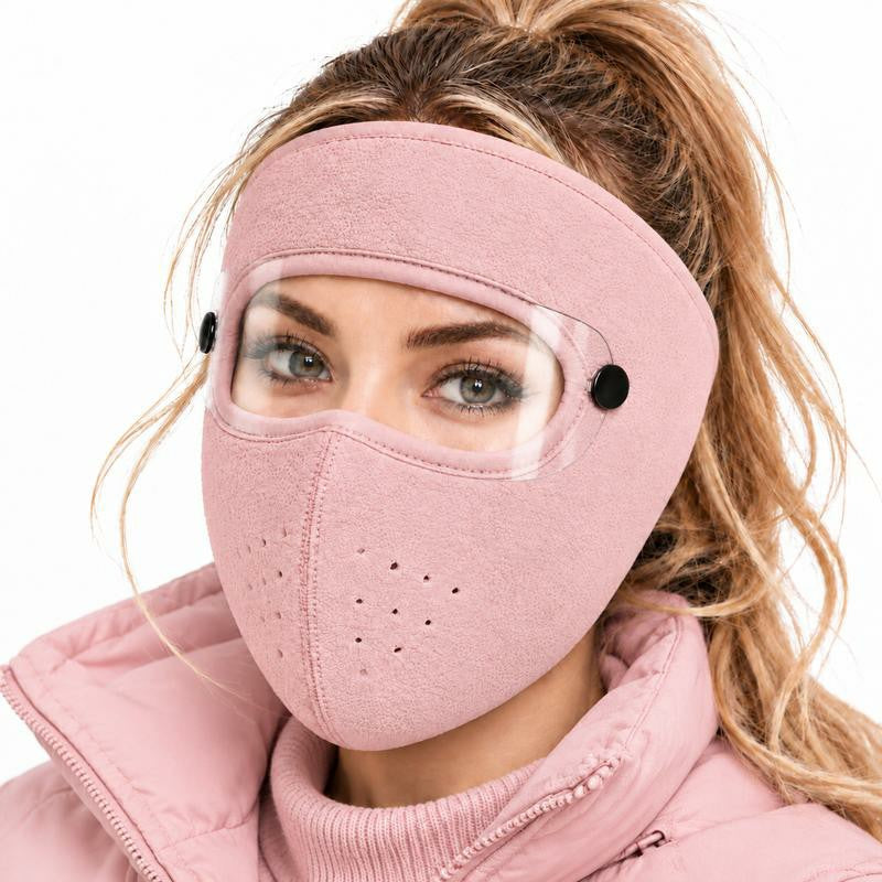 Winter Face Mask with Detachable Goggles, Windproof Thermal Fleece Lined Full Face Cover e🥽