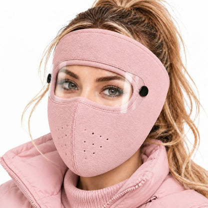 Winter Face Mask with Detachable Goggles, Windproof Thermal Fleece Lined Full Face Cover e🥽