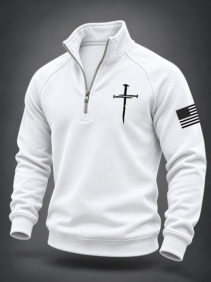 Men's Faith Cross Camo Art Sweatshirt