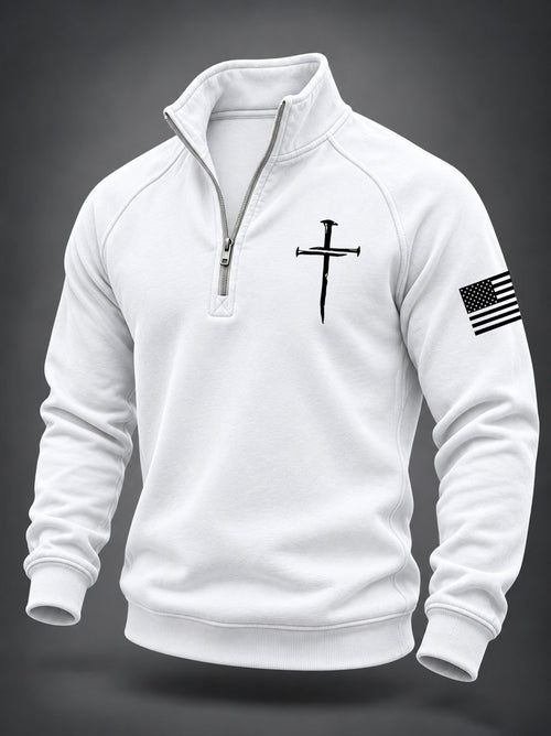 Men's Faith Cross Camo Art Sweatshirt