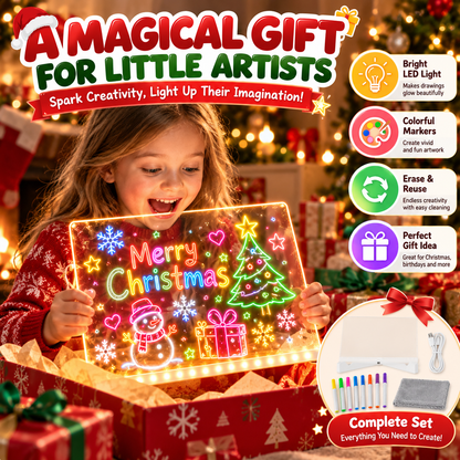 🎨 LED Light-Up Drawing Board for Kids a?? Reusable Glow Art Kit