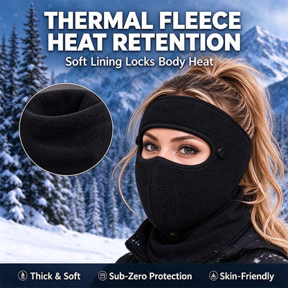 Winter Face Mask with Detachable Goggles, Windproof Thermal Fleece Lined Full Face Cover e🥽