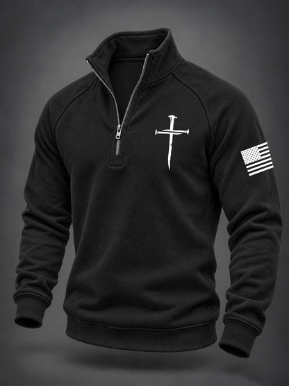 Men's Faith Cross Camo Art Sweatshirt