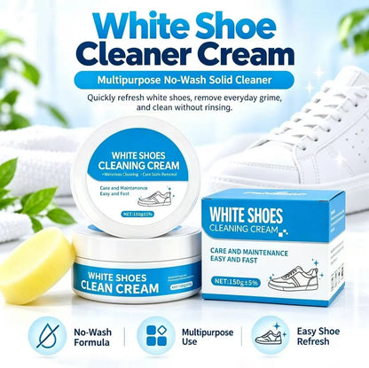 🔥Only $10.99 each!👟White Shoe Cleaning Cream | Waterless Stain Remover with Sponge