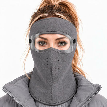Winter Face Mask with Detachable Goggles, Windproof Thermal Fleece Lined Full Face Cover e🥽